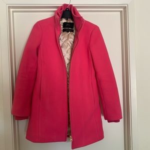 J Crew Stadium Cloth Hot Pink Coat